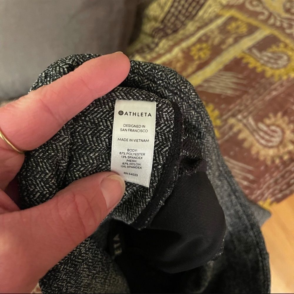 Athleta Herringbone Mercer Tights Leggings Gray S - Picture 8 of 9